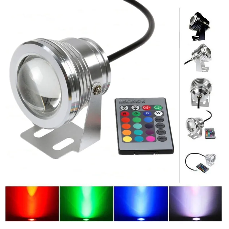 Наружный светодиодный подводный светильник 10 Вт RGB прожектор с изменением цвета