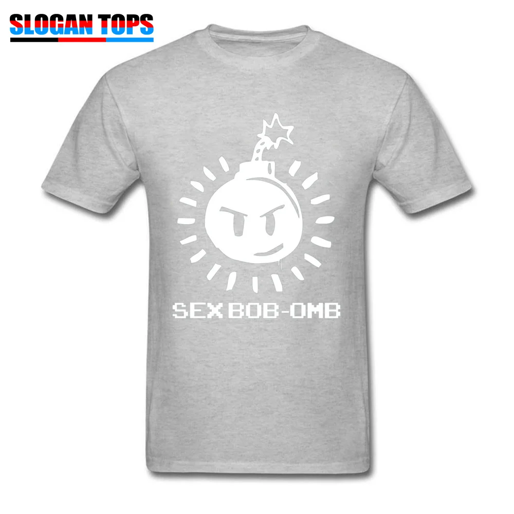 Geek T Shirt Short Sleeve Design New Arrival Men Labor Day Tees Design Tee-Shirt O Neck Cotton Fabric Free Shipping Sex Bob omb ver 2 6188 grey