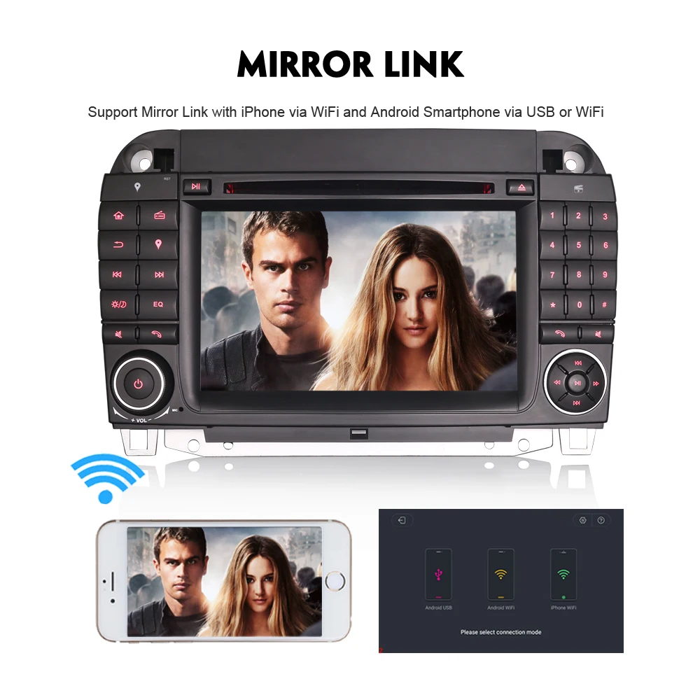 Discount DAB+ Android 8.0 Autoradio GPS Sat Navi WiFi 3G Radio RDS OBD Bluetooth BT DVD USB SD DVR For Mercedes S/CL W220 W215 S500 CL600 1