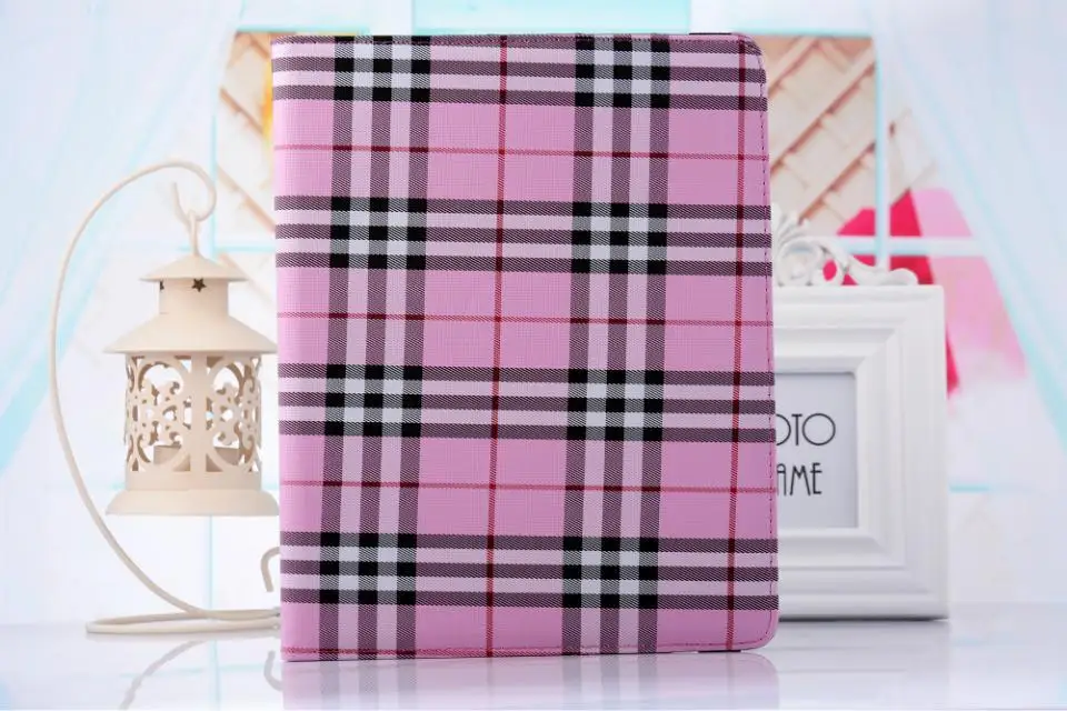 100pcs/lot 360 Rotate Scottish plaid leather skin cover case for ipad 2 3 4 5/air 6/air 2 9.7 Pro 9.7" 10.5" new case