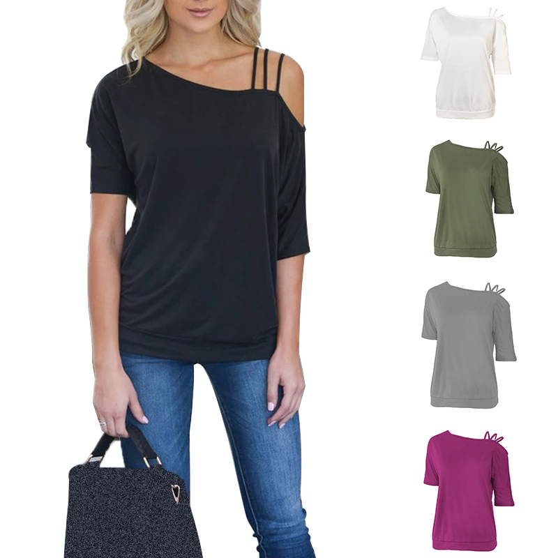 

Special Design Womens Tshirt Summer Off The Shoulder Short Sleeve Blouset shirts girl 2019 female magliette Tops camisetas