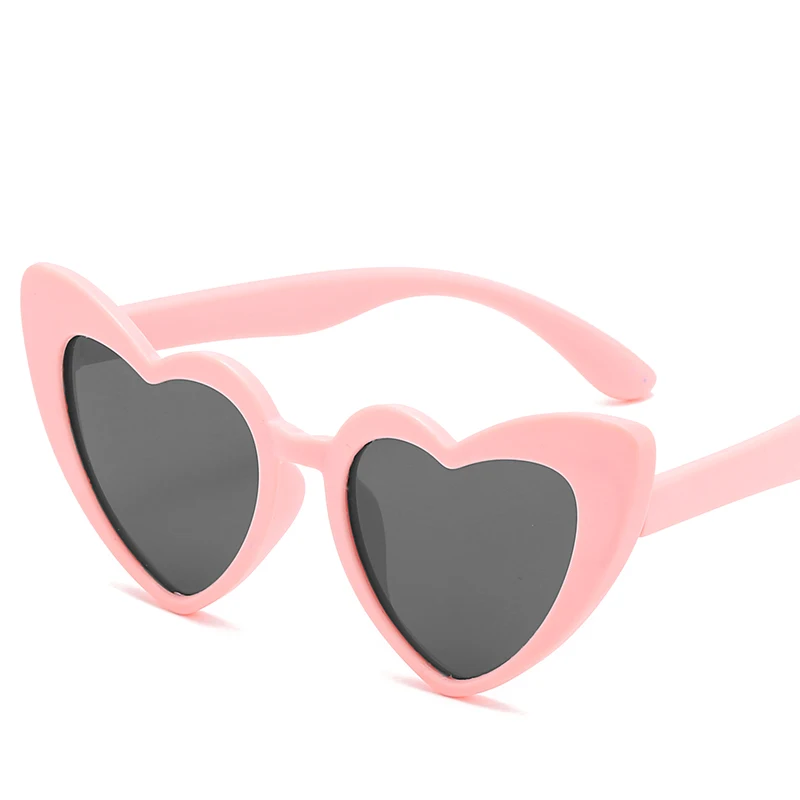 Детские поляризованные силиконовые любовь солнцезащитные очки Детские Модные Персиковое сердце удобные солнцезащитные очки Tide Wild стаканы детские