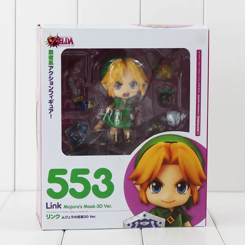 Link Boy фигурка Figma 284 153 Nendoroid 553 413 733-DX 733 Majoras маска 3D череп ребенок окарина модель игрушки - Цвет: Nendoroid 553 in Box