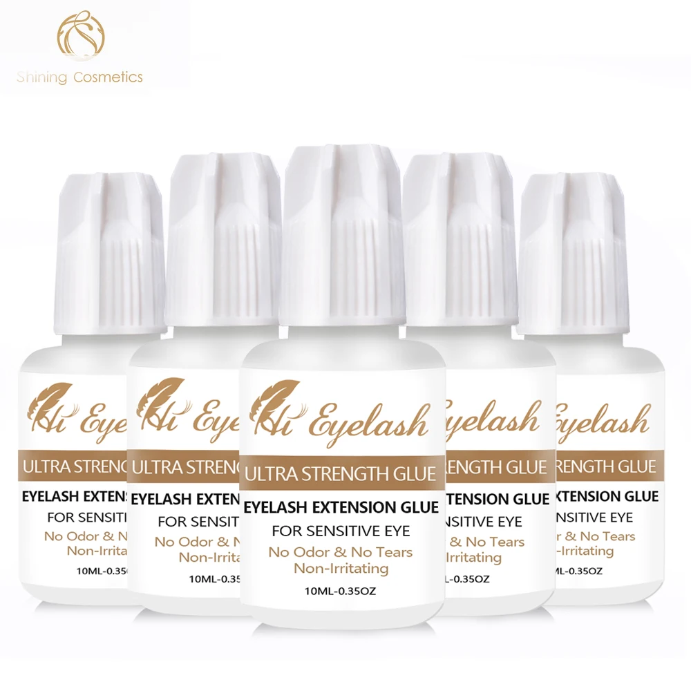 

5pcs 10ml Hieyelash 3-4seconds Eyelash Extension Glue Professional No Odor No Tear Made In Korea Glue