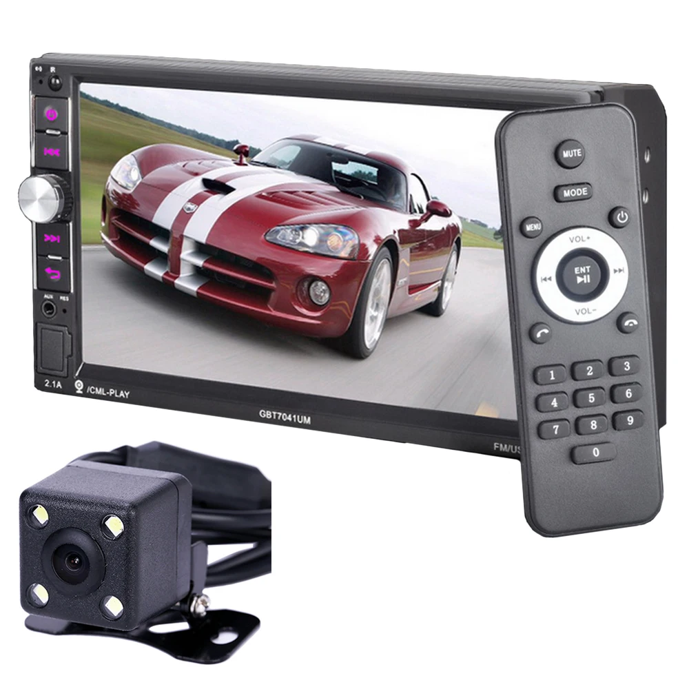 Встроенный Bluetooth HD 1024*600 Сенсорный Экран Зеркало Ссылка USB/TF/AUX MP5 плеер автомобильное радио стерео Handfree 2DIN 7 дюймов для Android