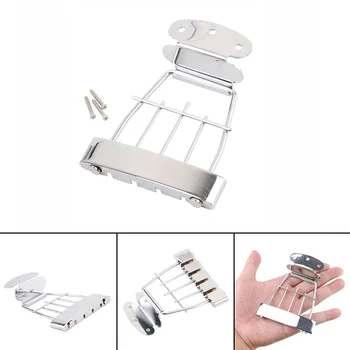 

Homeland Guitar Bridge Tailpiece Tremolo System Tailpiece Hollowbody Archtop for Guitar Large swing rod pull string plate