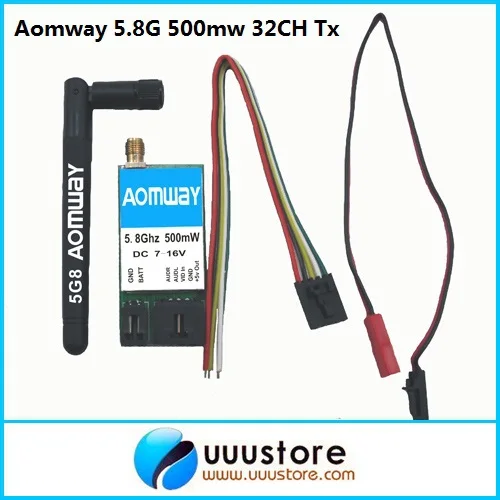 

Aomway 5.8G 500mW VTX audio and video transmission AV TX (suit for Fatshark) for FPV