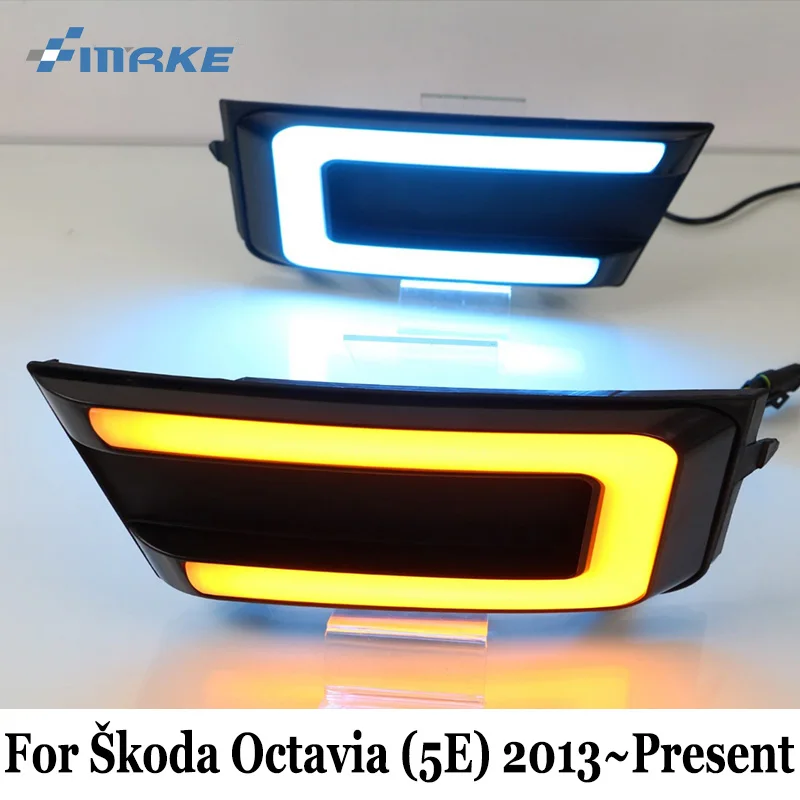 

SMRKE DRL For Skoda Octavia (5E) 2013~Present / Three-colour Car LED Daytime Running Lights With Turn Signal Lamp / Car Styling