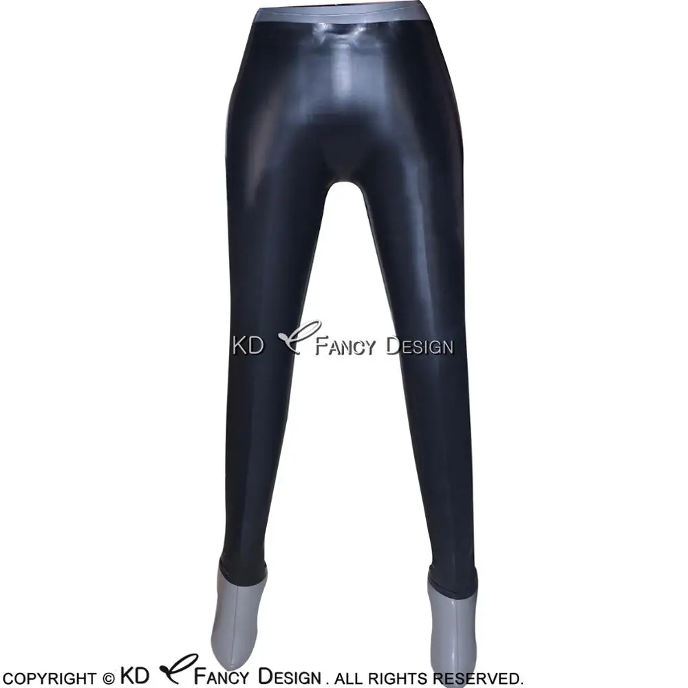 Черные сексуальные латексные леггинсы с открытой спиной резиновые штаны джинсы брюки длинные CK-0014
