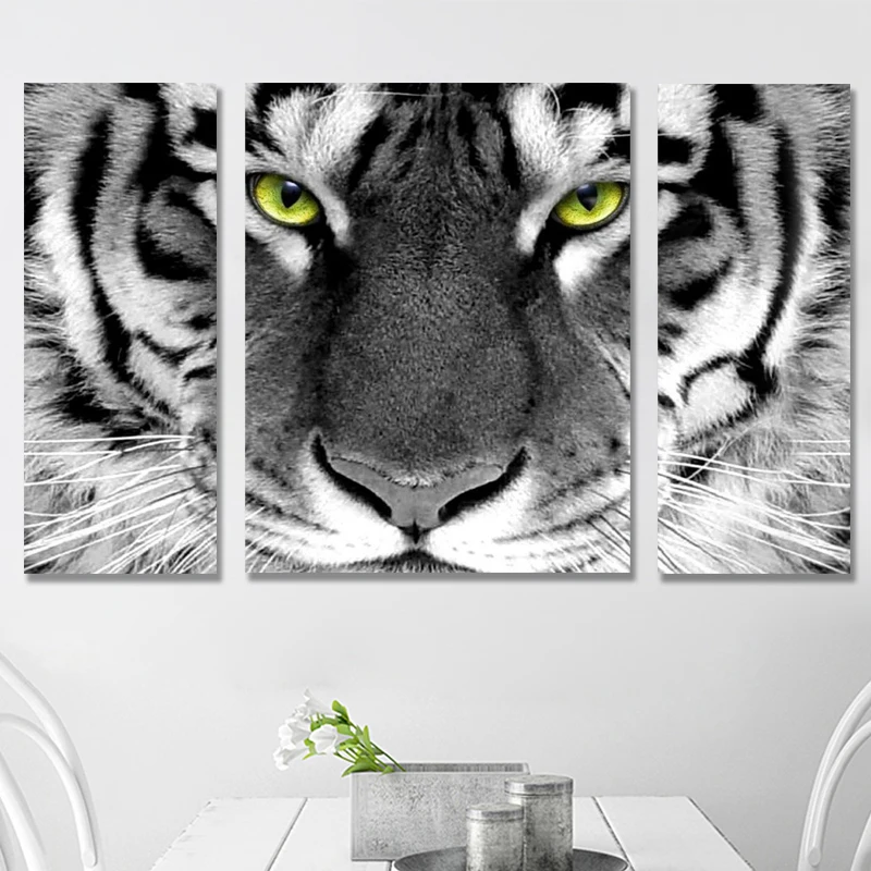 

Full drill 5D DIY Diamond painting Triad Tiger Cross stitch Diamond Embroidery Animal Rhinestone Mosaic Pattern Home art decor