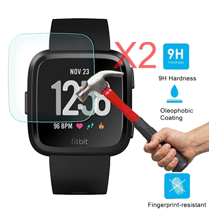 2 шт/партия Премиум Закаленное стекло пленка протектор экрана для Fitbit Versa часы