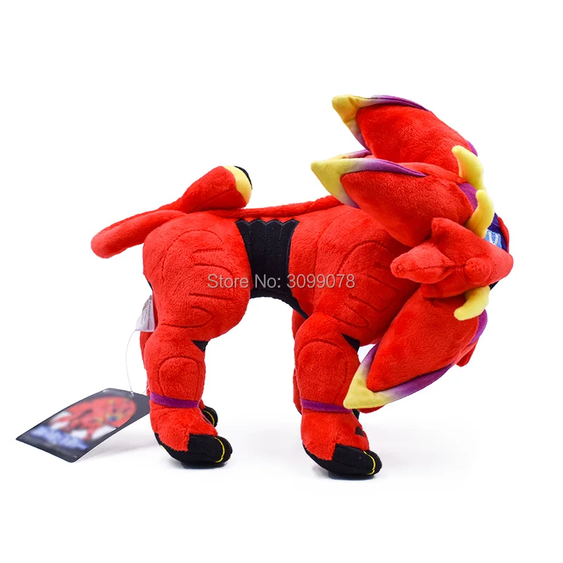 25 см милый красный Solgaleo плюшевый мультфильм мягкая кукла игрушка Горячая японское аниме Peluche Игрушки хороший подарок для детей