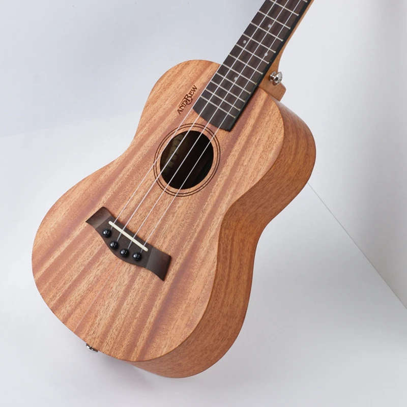 Andrew Ukulele Concert Ukulele 23 Inch 4 Strings Head Guitar Hawaiian Mahogany Wood Uke Stringed Instrument