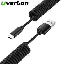 Usb-кабель с пружинным корпусом для samsung huawei 2,4 A, быстрый Micro USB type C, usb-c, кабель для зарядки и передачи данных, код зарядного устройства для телефона Xiaomi