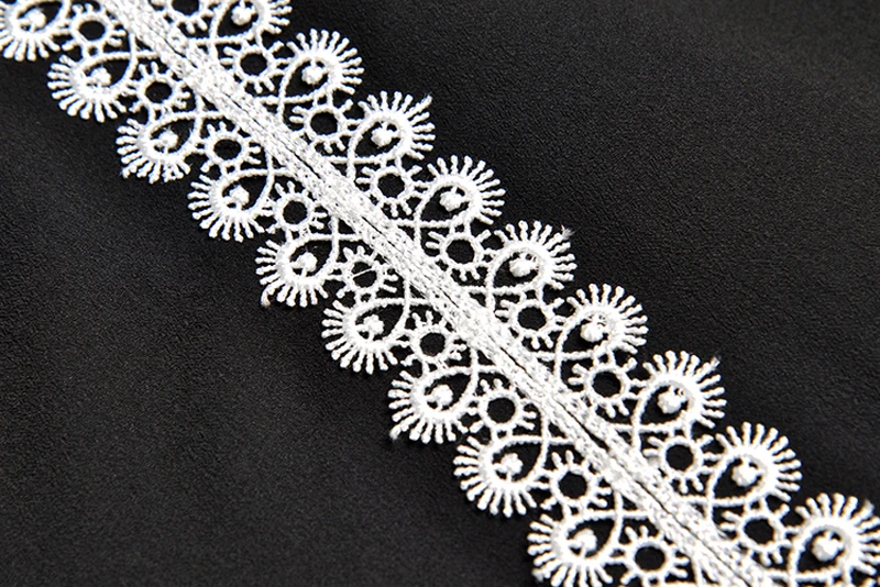 Summer Fashion Women Dresses V Neck Short Sleeve A-Line Dresses Embroidery Black Party Elegant Casual Office Dresses Z2046