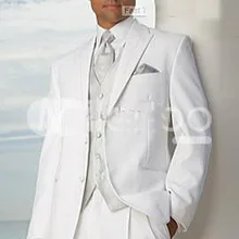 Лучшие продажи/изготовленный на заказ топ продаж Две кнопки заостренный лацкан Белый Жених Смокинги друзей жениха Мужские свадебные костюмы Одежда Свадебные Мужские