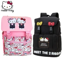 Cute Hello Kitty Backpack Cartoon Children School Bag Kids Best Girls Bag Teenagers Backpack Hellokitty Travel Bag High Quality подвеска hello kitty hnl1704chc hellokitty