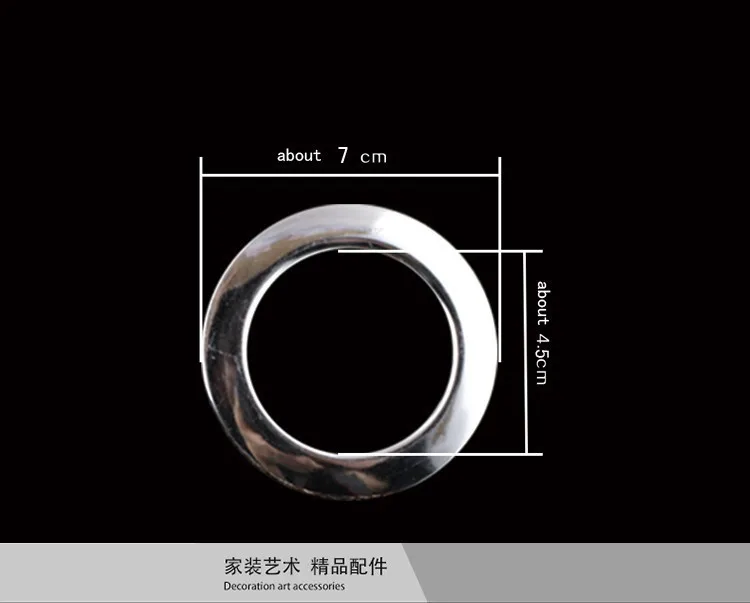15 PS / Lot New High Quality Curtain Accessories Large Roman Ring Eyelets For Curtains 2 Colors Hole-digging Circle 5