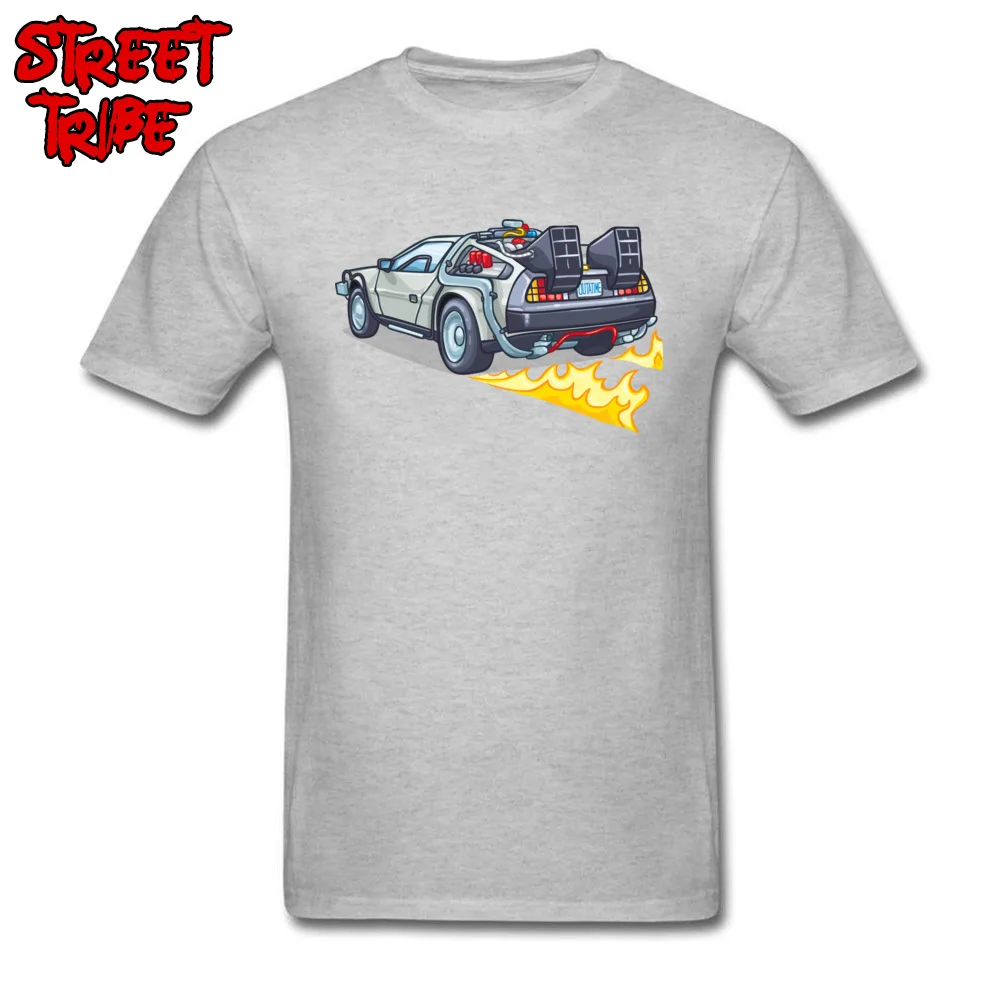 Men's Newest Tops Shirts Crew Neck Summer Fall 100% Cotton Top T-shirts Funny Short Sleeve delorean company decal Tops T Shirt delorean company decal grey