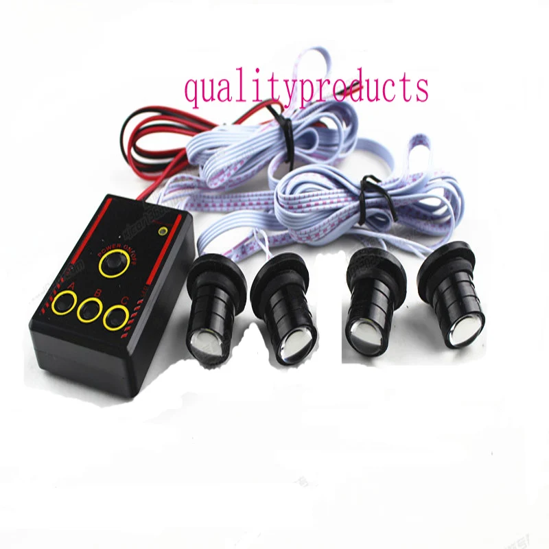 

High power 808-4 drive four Hawkeye flashing warning light, car and motorcycle LED net decoration lamp Car Styling
