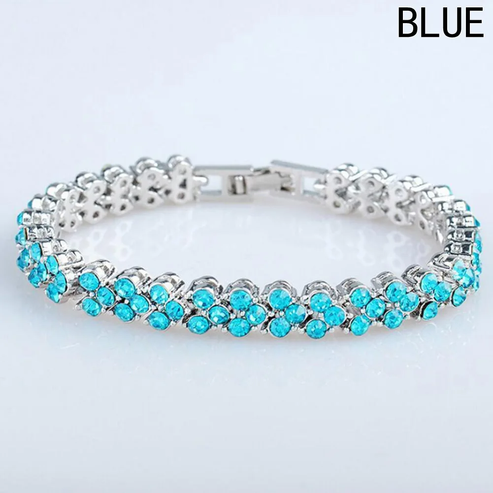 Модное украшение с кристаллами идеальные высококачественные женские модные браслеты со стразами - Окраска металла: BL