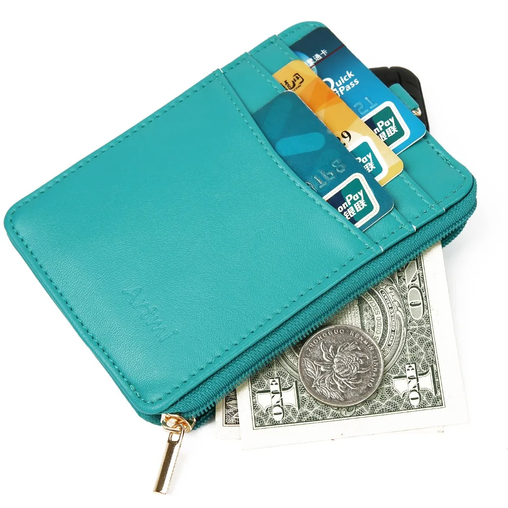 

Artmi Womens Card Holder RFID Card Case Compact Wallet with ID Window Keyring