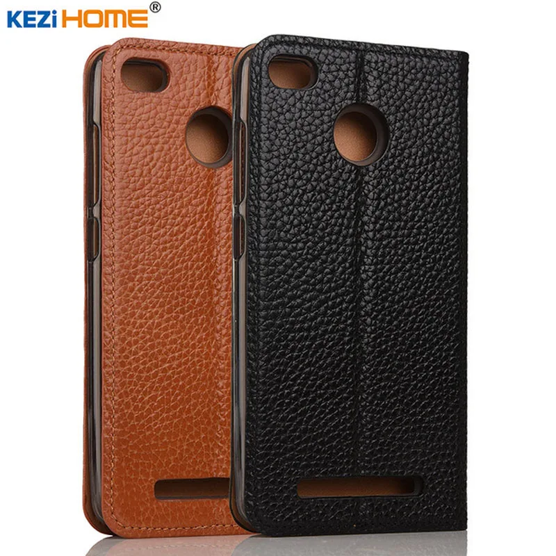 

KEZiHOME Genuine for xiaomi redmi 3S case Flip leather soft silicone back for xiaomi redmi 3 Pro cover Case