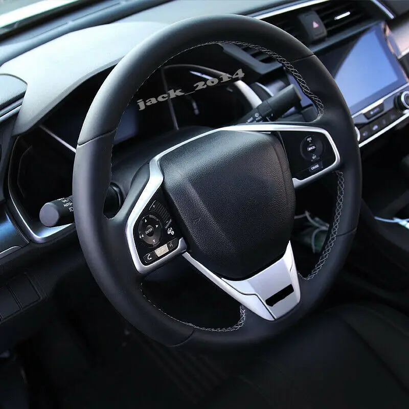 ABS хромированная крышка рулевого колеса отделка для коробки передач для Honda Civic 10th