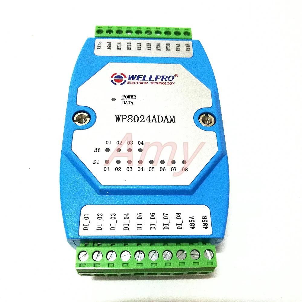 Цифровой модуль ввода и вывода изолированный 8DI / 4RY RS485 MODBUS связи | Электронные