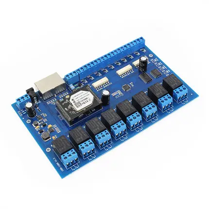 

8 in 8 out Wifi Network Relay Controller Module, Local / Remote Timer Control, PC Android iOS LAN WAN TCP RS485