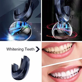 

1set 360 Electric Automatic toothbrush Whitening Automatic Toothbrush Brush with Double Head 2019 HOT