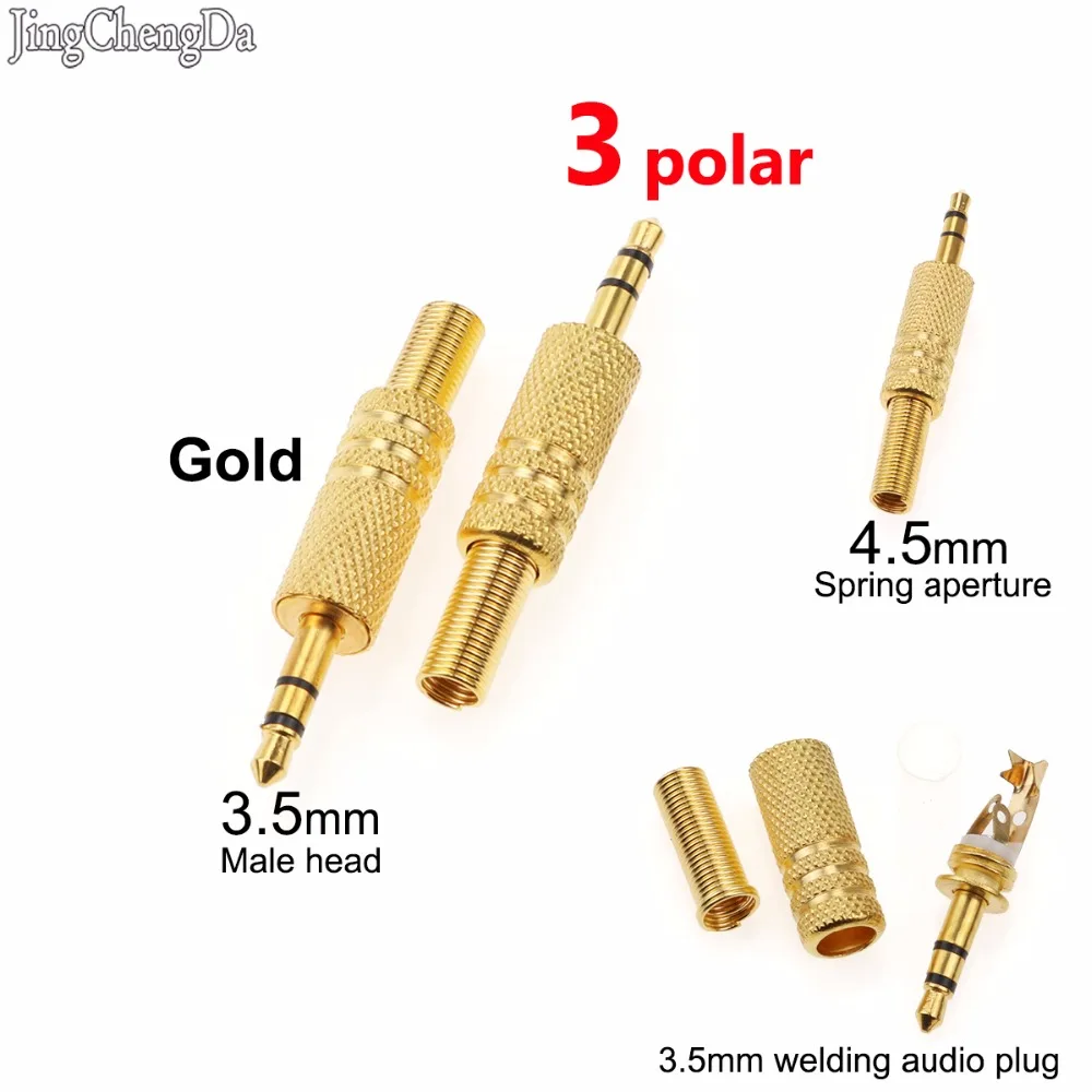 3.5mm 3 Pole Headphone Replacement Jack Male Plug Soldering Connector OF