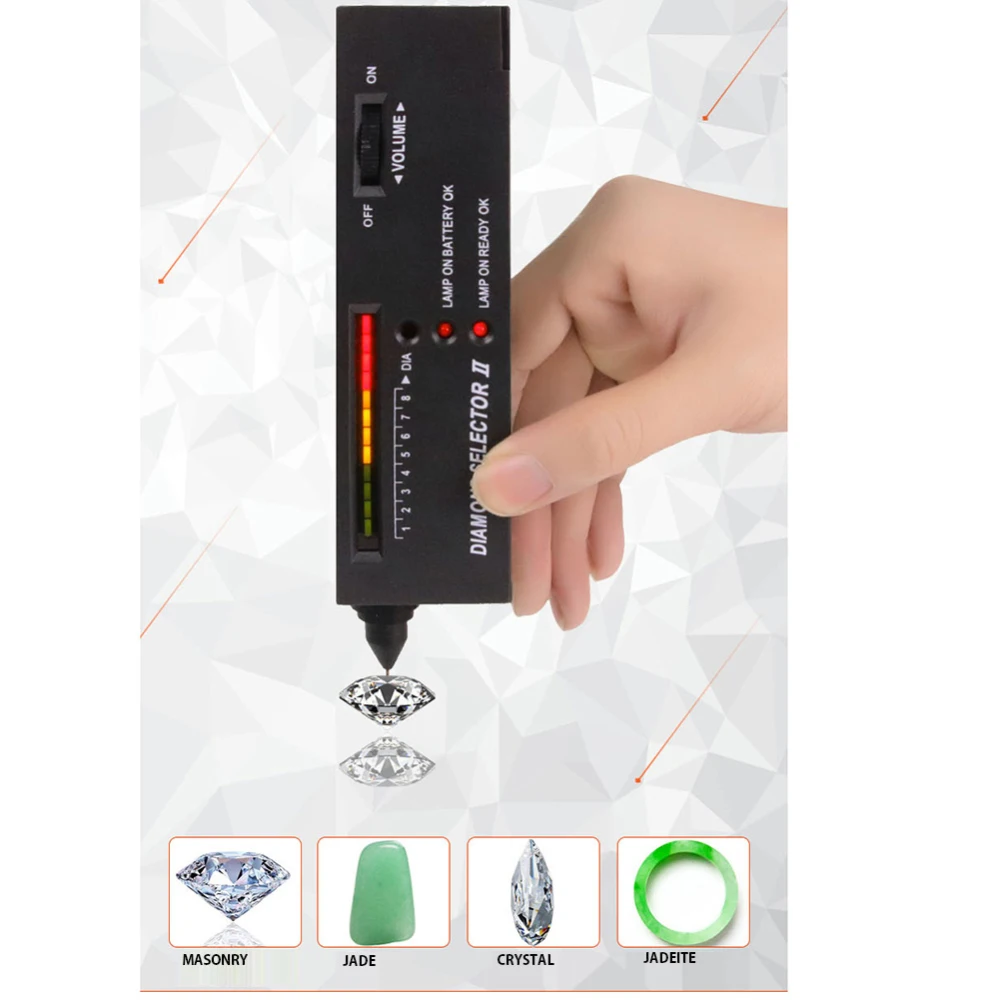 Portable Diamond Selector Ii Jewelry Gemstone Tester Tool Gemstone Detector Thermal Conductivity Tester Hardness Identifier For