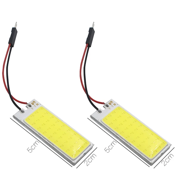 2 шт. HID Яркий 18 светодиодный 24 светодиодный 36 COB 48 Светодиодный T10 Ba9s C5W COB панельный светильник эффективный Автомобильный интерьер дверь багажник Купол Чтение белый - Испускаемый цвет: 36 LED