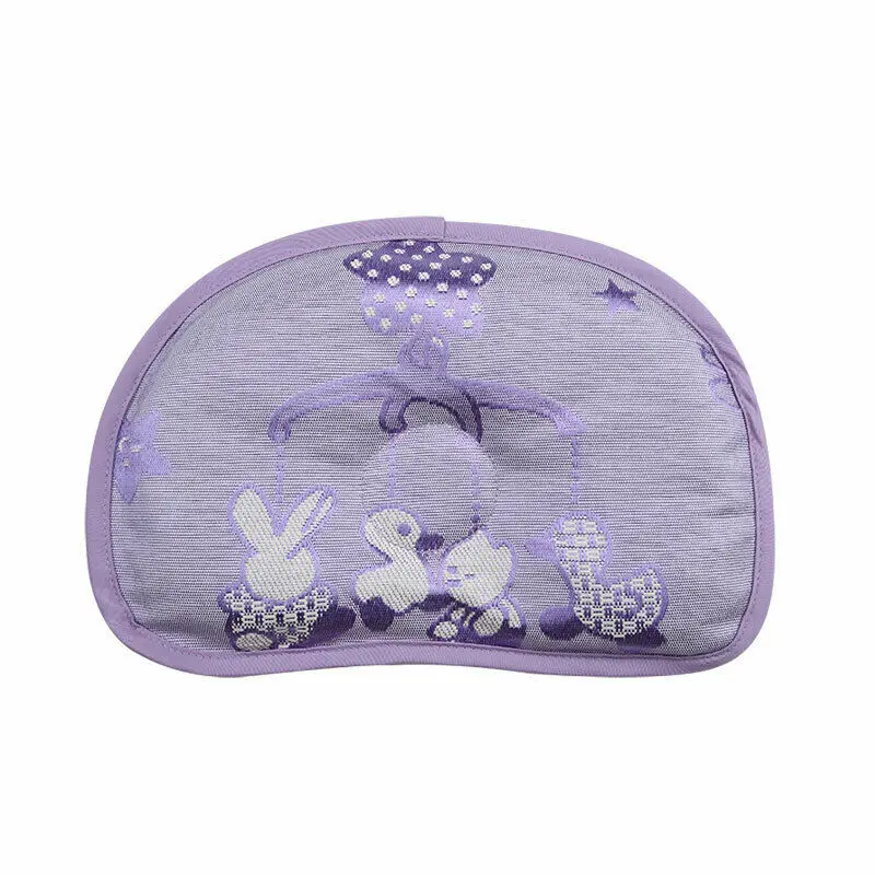 Toddler Baby Ice Silk Fiber Pillow Citrus Leaf Pillow Cool Prevent Flat Head Baby Pillows