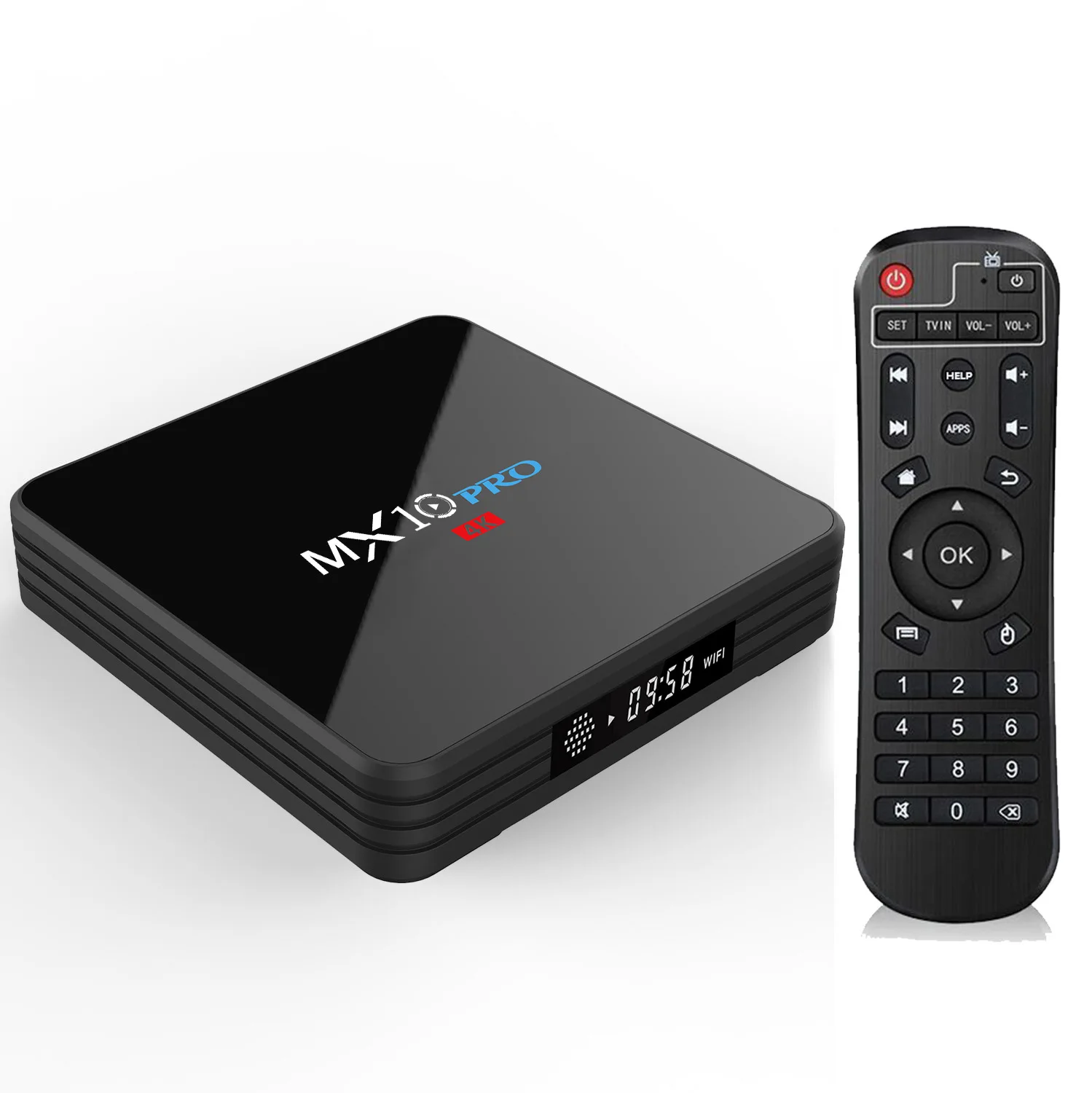 MX10 Pro LED Android 8.1 TV BOX RK3328 Quad Core 4GB RAM 32GB ROM 4K HDR Smart Box 2.4G/5G WIFI USB 3.0 Media Player