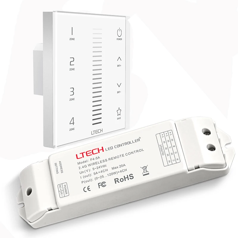 Новый светодиодный диммер 220 в 2 4 ГГц RF и DMX многофункциональная стеклянная