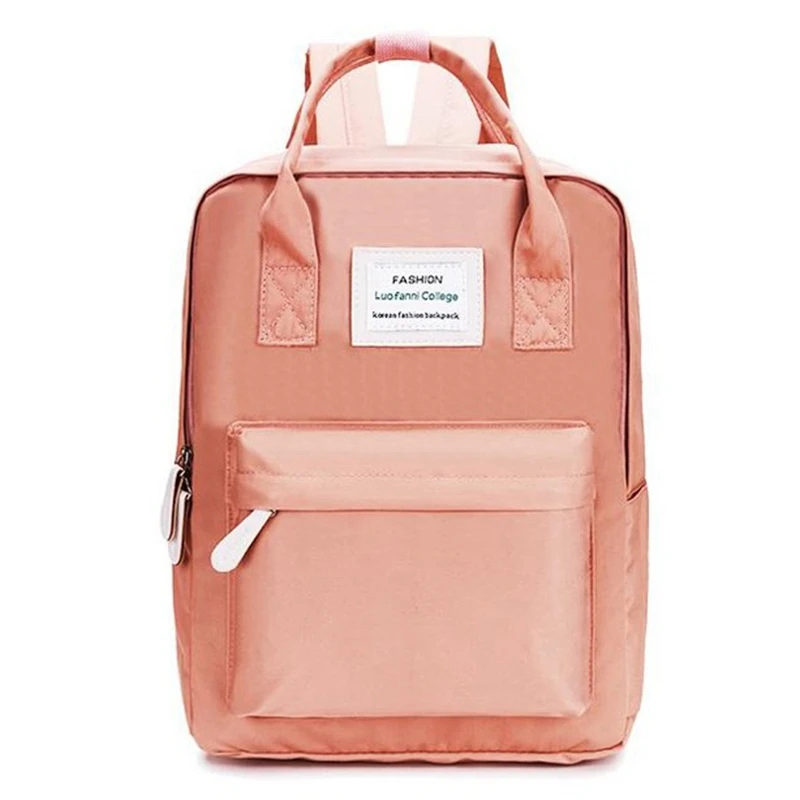 

Fashion Lady Backpack Waterproof Canvas Travel Backpack Girls Bag(Pink)