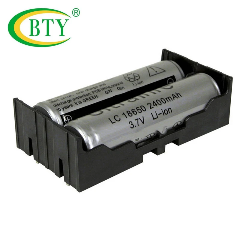 100 шт./лот BTY 3.7 В Пластик 18650 Батарея держатель коробка для хранения Box Контейнер для 2x18650 Аккумуляторы Организатор