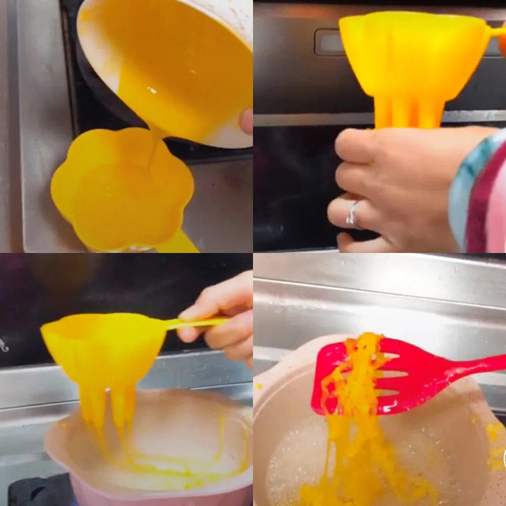 Новые детские DIY ланч-яйцо шелковая пицца еда изготовление кухонных инструментов цветочное яйцо шелковая машина жареные гаджеты* D