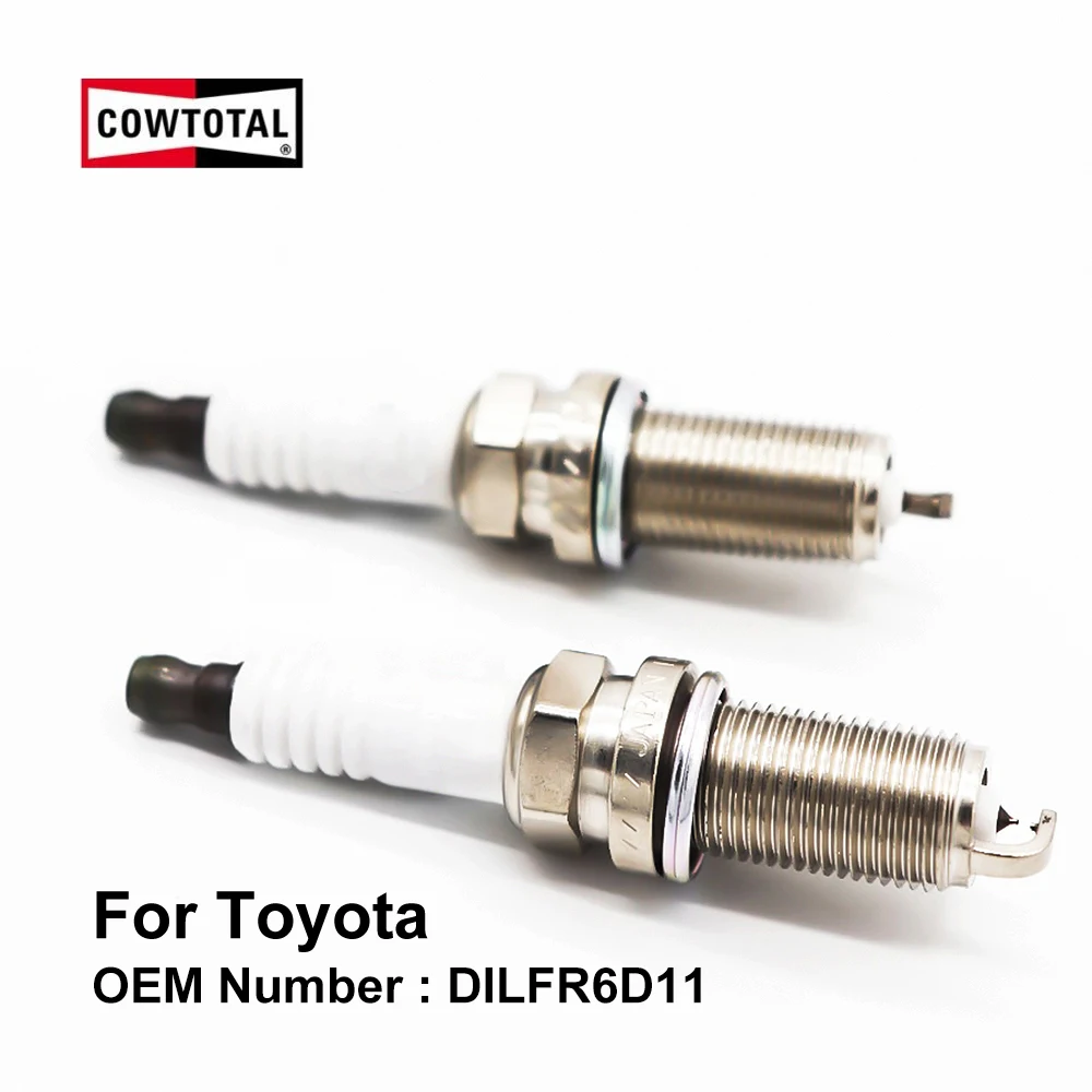 

COWTOTAL Double Iridium Spark Plug DILFR6D11 for Toyota RAV4 Highlander Avalon Tundra Alphard Solara DILFR6A11 ( Pack of 4 )