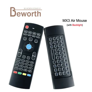 

MX3 Air Mouse Backlight X8 2.4G Wireless Mini Keyboard IR Learning Fly Air Mouse Backlit Remote Control For Android TV Box
