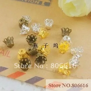 

6MM 1000PCS (Silver/Gold/Bronze) Goblet Metal Bead Caps Jewelry Findings & Components