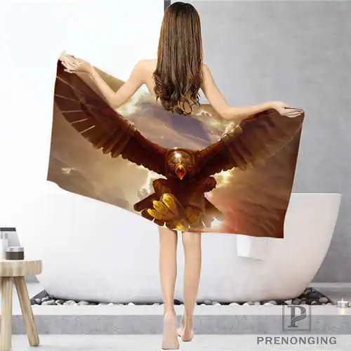 Face or Bath Towel На заказ eagle-flying-(1) полотенце для ванной комнаты s полотенце для лица/полотенце для душа s Размер 33x74 см/72x143 см#18-12-17-06-254 - Цвет: Face or Bath Towel