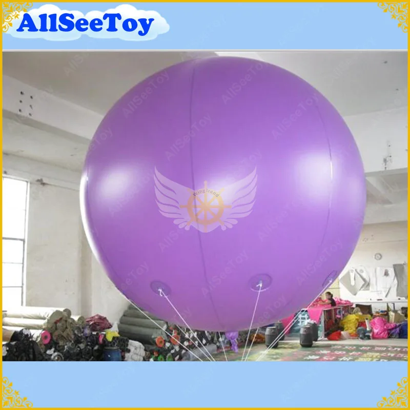 Гигантский надувной шар, 2 м большой рекламный Гелиевый шар, ПВХ материал огромный небесный шар - Цвет: Фиолетовый