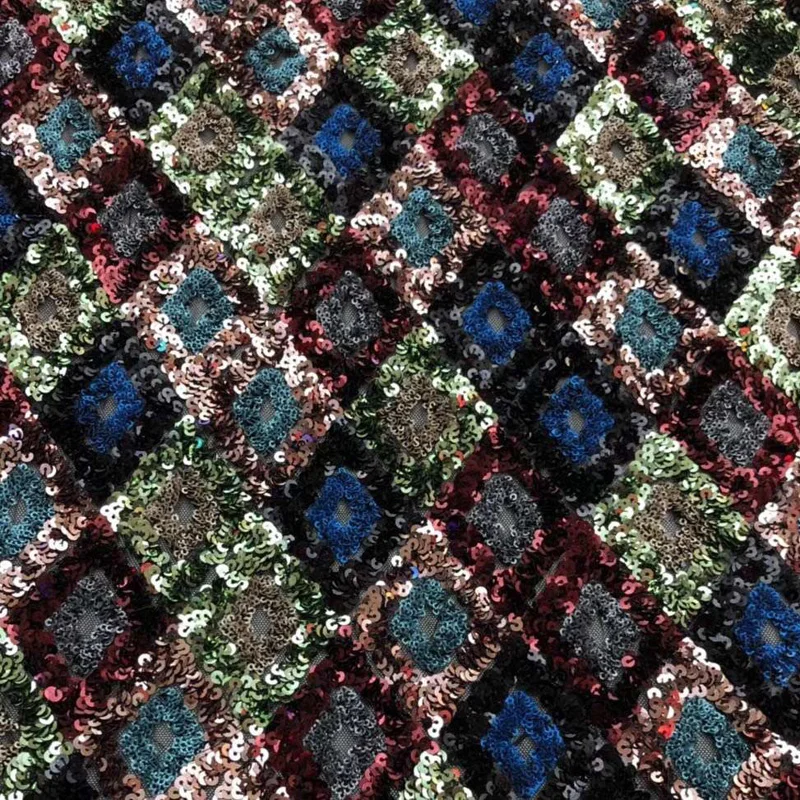 

(5yards/pc) 2019 newest African sequins lace fashion French net lace fabric for attractive partty dress JY180