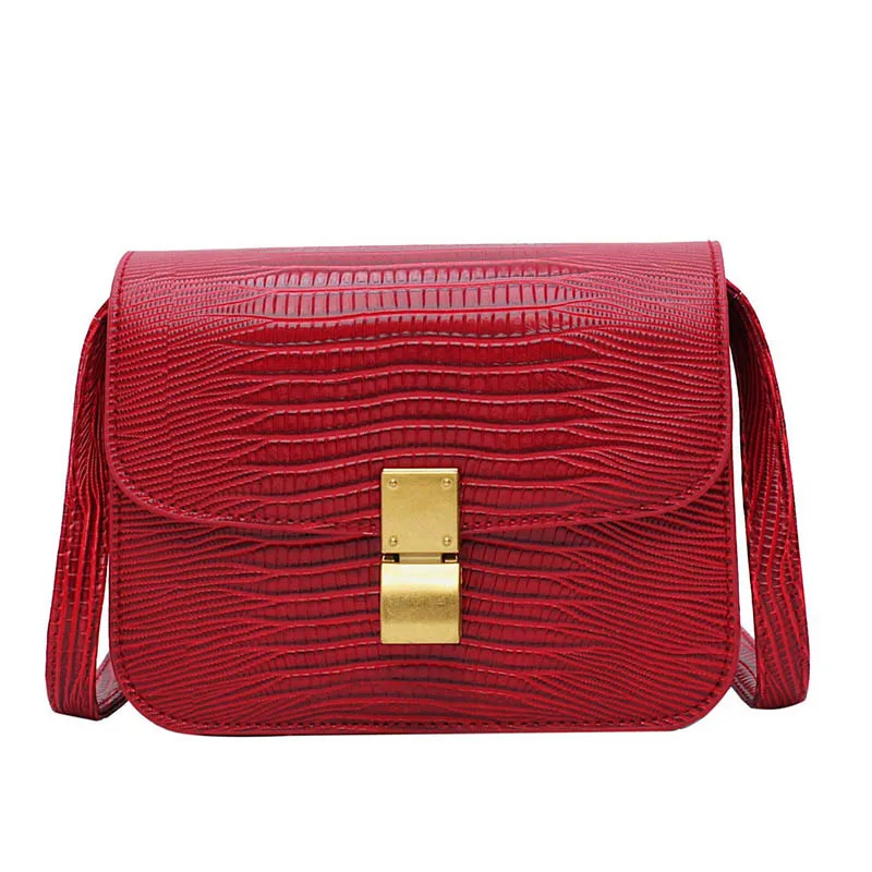 Модная женская сумка с крокодиловым узором, основные сумки для женщин, bolso mujer, сумка через плечо, сумки для женщин, желтый цвет - Цвет: Красный