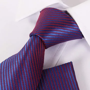 

Polyester silk leisure arrow - type men 's wedding hosted striped tie Multicolor jacquard men' s tie
