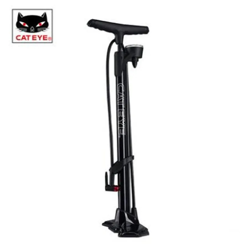 160PSI велосипедный насос CATEYE насос высокого давления велосипед напольный насос аксессуары для велосипеда - Цвет: Черный