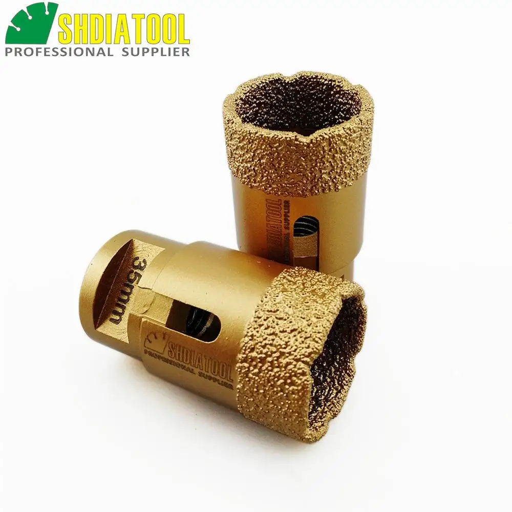 

2pcs Dia35mmx15mm Prorofessional vacuum brazed diamond drilling bits for granite & marble , M14 Thread drill bits